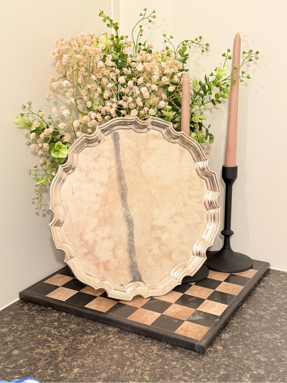 Tiffany & Co. Scalloped Round Decorative Tray 12in